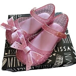 Mini Melissa Glitter Pink Shoes